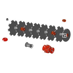 Train de disques assembles avec disques crénelés Ø660