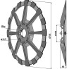 Roue pour arracheuses de betteraves type WIC - WIC - 53867 / 63870