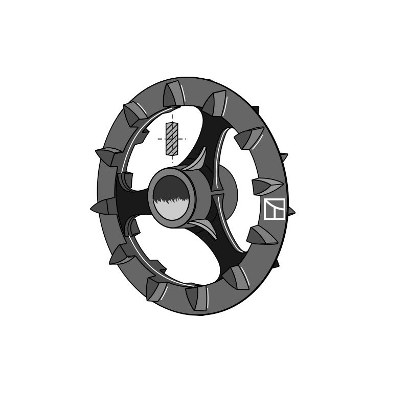 Roue crosskill - Ø410mm - Farmet - M11136