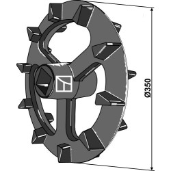 Roue crosskill - Ø350mm - Strom - KM090026