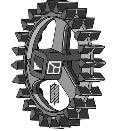 Roue crosskill - Ø350mm