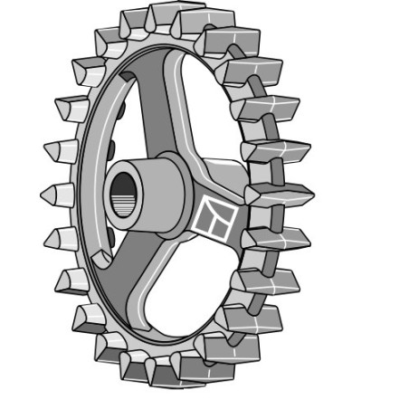 Roue crosskill - Ø350mm - Maschio / Gaspardo - F20120153R