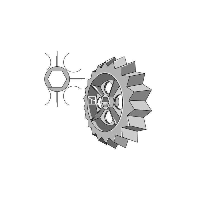 Roue dentée - Ø450mm - Rabe - 6809.01.02