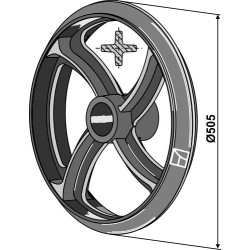 Roue cambridge - Ø505mm - Quivogne - RFT50703