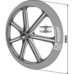 Roue packer - Ø900mm