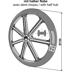 Roue packer - Ø700mm