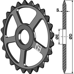 Roue étoile - Ø520mm - Quivogne - RFT53751