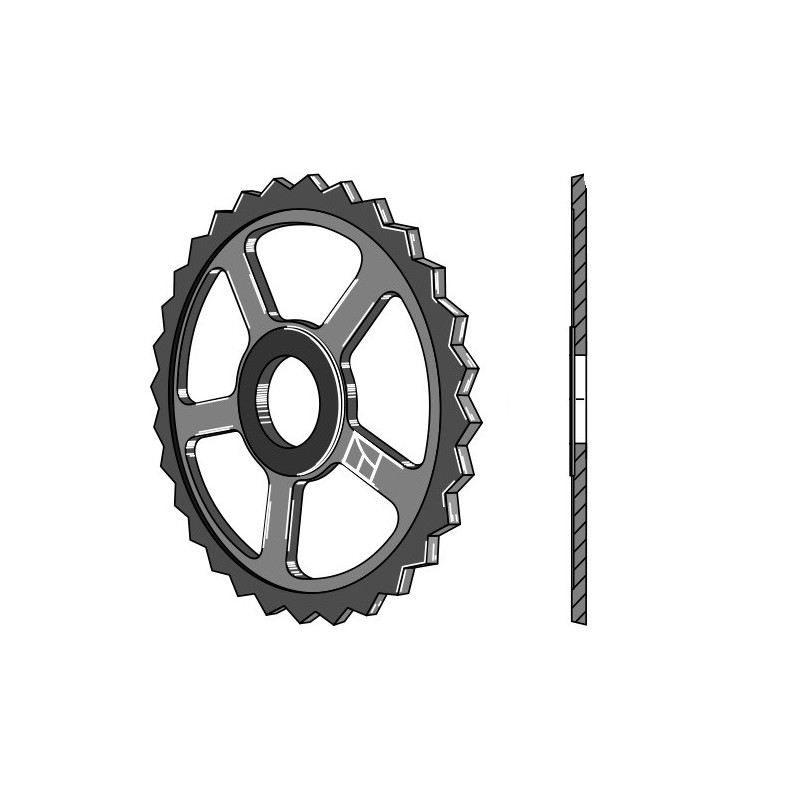 Roue étoile - Ø530mm - Quivogne - RFT53750