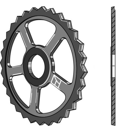 Roue étoile - Ø530mm - Quivogne - RFT53750