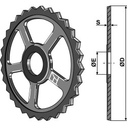 Roue étoile - Ø530mm - Quivogne - RFT53750