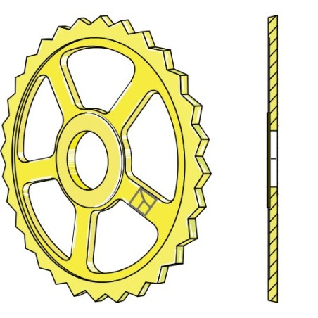 Roue étoile - Ø480mm - Väderstad - 301012
