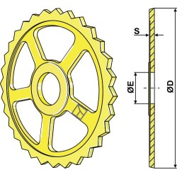 Roue étoile - Ø480mm - Väderstad - 301012
