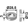 Rondelle Ø28,5x3xØ13 - DIN 6796 - Grimme / Gruse - B99.02730