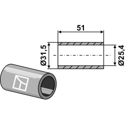 Entretoise de réduction pour rotules de crochets automatiques Cat.III-II
