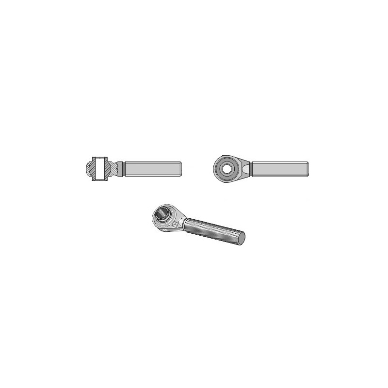 Borne à rotule traîtée pour barres de poussée M30x3,5