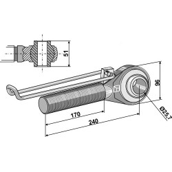 Borne M42x3 - 170