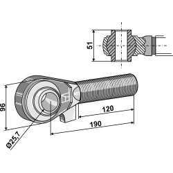 Borne M42x3 - 120