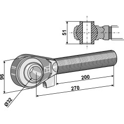 Borne M42x3 - 200