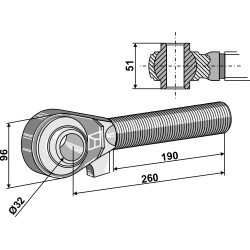 Borne M42x3 - 190