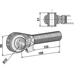 Borne M42x3 - 120
