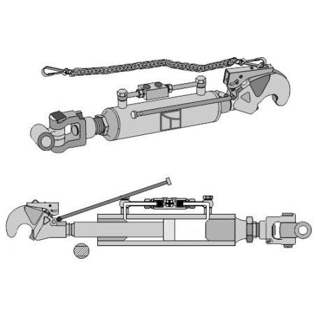 Barre de poussée hydraulique avec crochet et articulation - Fiat
