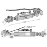 Barre de poussée hydraulique avec crochet et articulation - Fiat