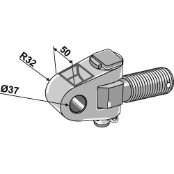 Articulation côté tracteur - M36x3