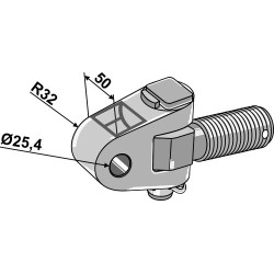 Articulation côté tracteur - M36x3
