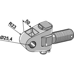 Articulation côté tracteur - M30x2