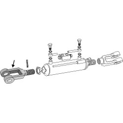 Tige fourche avec filet extérieur