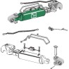 Barre de poussée hydraulique avec crochet et articulation