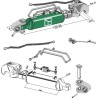 Barre de poussée hydraulique avec crochet et articulation