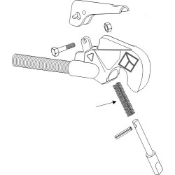 Piton de sécurité pour crochets automatiques, modèle récent