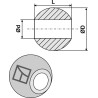 Rotule pour crochets de barres inférieures - Cat. II-I