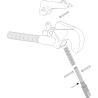 Piton de sécurité pour crochets automatiques, modèle récent