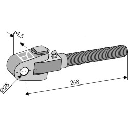 Articulation - M30x3 filet à droite - Ford