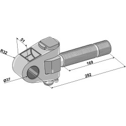 Articulation Ø37 - Deutz-Fahr