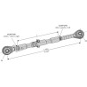 Barre de poussée à filet fin 1 1/16 UNF - Massey Ferguson - 1870 075 M92 - 184 134 M91