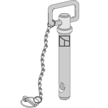 Broche à poignée avec chaîne et goupille
