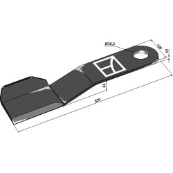 Couteau-faucheur 620mm - gauche - Bednar - KM060134