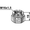 Écrou à créneaux dégagés M16x1,5 - Humus - 909.37.001