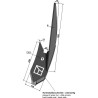 Pointe avec tôle de guidage - droite - revêtement carbure - Lemken Karat - 3374444