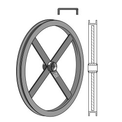 Roue avec profil en U - intérieur droite