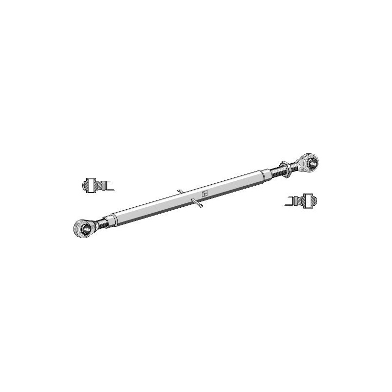 Barre de poussée de à bornes traîtées M30x3,5
