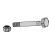 Boulon à tête hexagonale M16x2x200 avec écrou à freinage interne - Bednar - KM000295