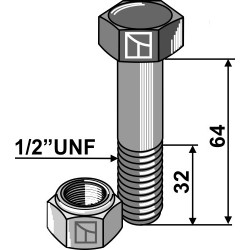 Boulon avec écrou à freinage interne - 1/2''UNF - Turner