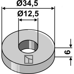 Rondelle Ø34,5x6xØ12,5 - AS Motor