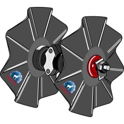 Train de disques assembles avec disques ondulés Ø450