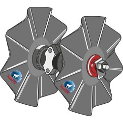 Train de disques assembles avec disques ondulés Ø450
