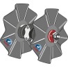 Train de disques assembles avec disques ondulés Ø450